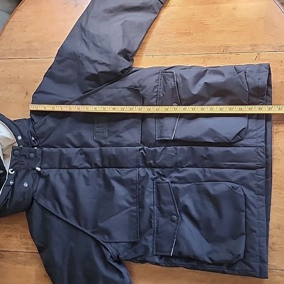 Lit Stouthearted duck down winter parka NWOT hooded pockets oversized black S - Picture 9 of 17